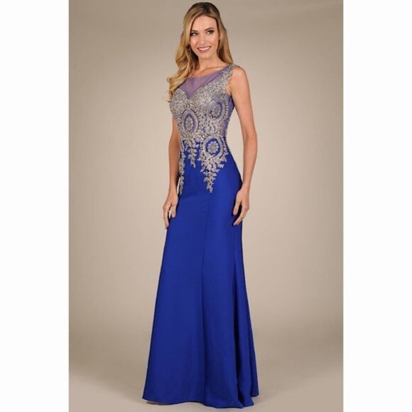ROYAL Blue Sexy Bodycon Dress - Picture 4 of 6